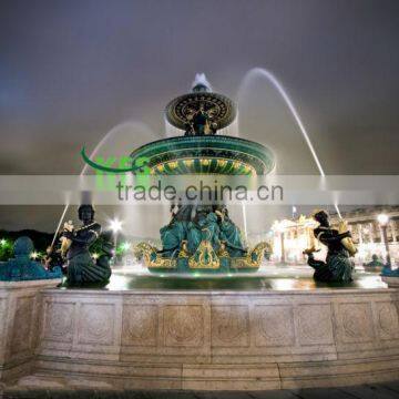 Bronze housing estate put figure fountain statue