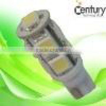 High quality 9pcs SMD5050 led car lamp CW WW R Y B G DC12V T10 smd canbus led car light