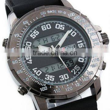 Military Royale Mens Black Bezel Multi-functional Design Rubber Army Watch MR065