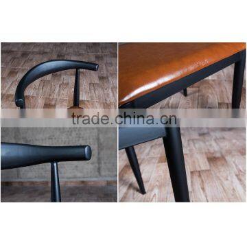 Simple Fashion Leisure American Country Vintage Wrought Iron Home Wooden Restaurant Chair photo-6