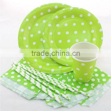 Wholesale Wedding Paper Plates Cups Napkins Straws Napkins Bags Disposable Party Tableware photo-3