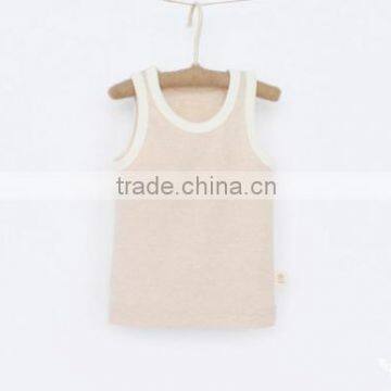 Fashional organic cotton girl and boy baby vest