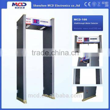 Security Walk Through Metal Detector, 6 Zones Door Frame Metal Detector