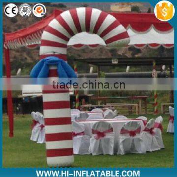 Activity decoraiton inflatable candy cane, inflatable lighted candy cane for christmas decoration