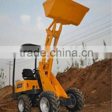 mini wheel loader 4wd,load 1.0ton,can change to dumper easily