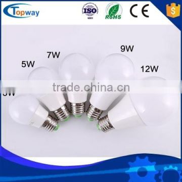 energy saving 3w 5w 7w 9w 12w e27 led bulb lamp with e27 led lighting bulb