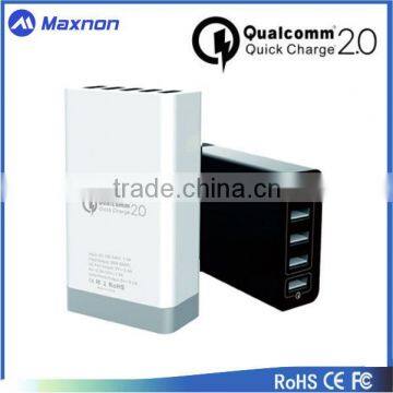 Qualcomm certified QC2.0 5 port usb travel charger 40w 8A manufacture