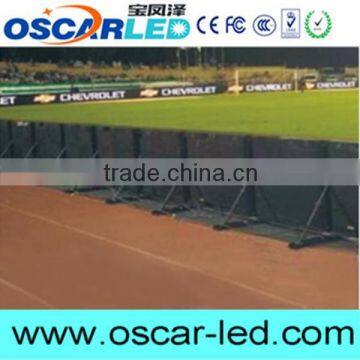 Football/soccer/baseball stadium advertising project P8 outdoor smd full color bracing standing led display