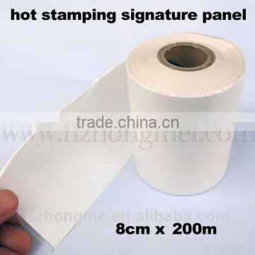 HOT sale 80mm*200m White Hot Stamping Signature label