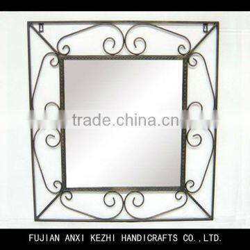 antique mirrored scroll mirror