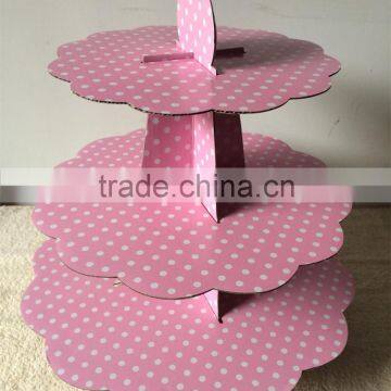 Light Pink Cupcake Stand for Baby Shower,Girls Birthday Party or Everyday Entertaining