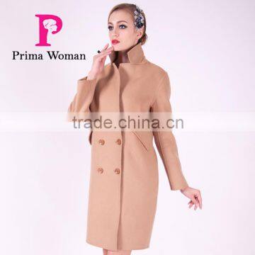 2016 New Design Spring Women Length Slim Fit Wool Coat photo-3