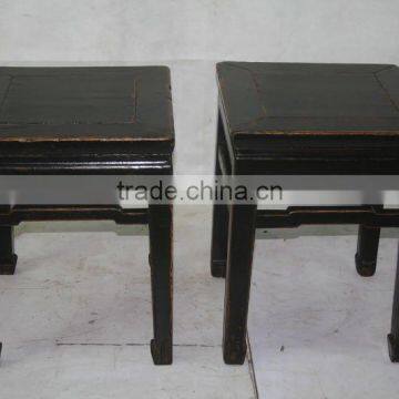 reproduction vintage chinee classical antique solid wood square stool