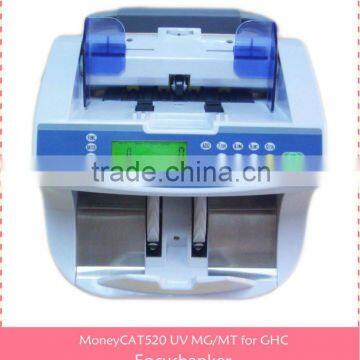 money counting machine for GHC / banknote counter with detector(UV MG/MT)