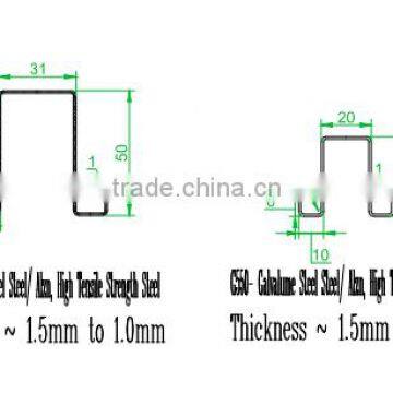 Vegetable greenhouse pillar or support system roll forming machine