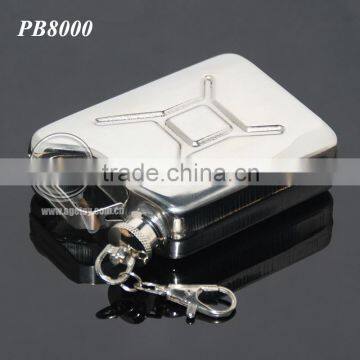 5oz Stainless Steel Portable Kettle Five Ounce Oilcan Keychain 150ML Metal Travel Wine Pot Hip Flask photo-5