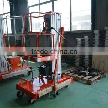 aluminum single post mobile lift table platform