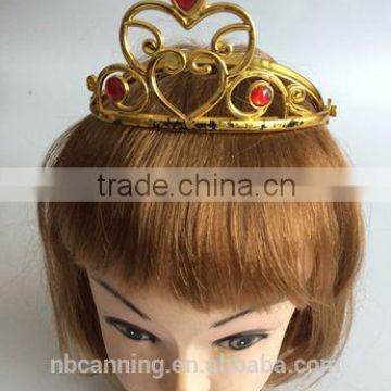 party crown /new design plastic crown /birthday party golden crown for sale