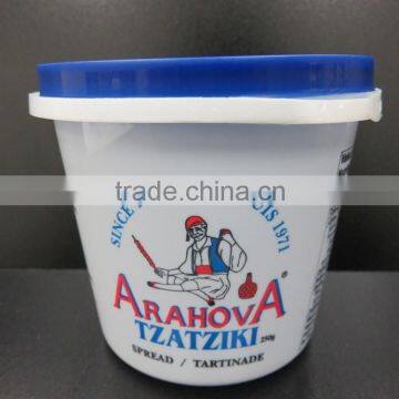 Wholesale Injection Moulded Plastic White 350ml Ice-cream Cup with SGS Testing