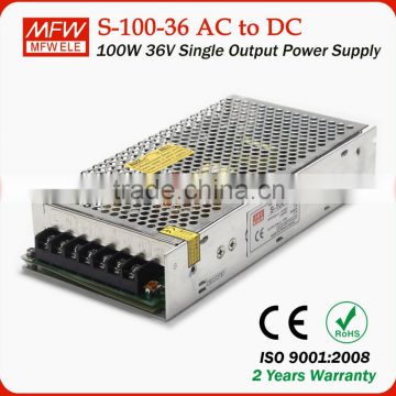 S-100-36 high quality 100 watt 3 amp 36 volt power supply with CE rohs cetificate