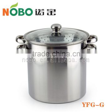 Glass lid stainless steel pasta pot