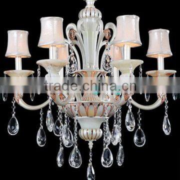 Modern Lighting Jade Stone Crystal Chandelier Pendant Hanging Lamp Suspension Light Fixture CZ5022/6