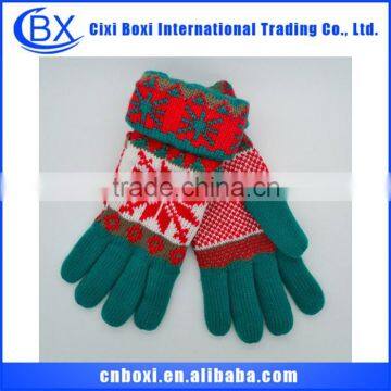 Fashionable custom acrylic winter warm custom glove