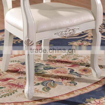 Upscale Leather Solid Wood Armchair photo-6