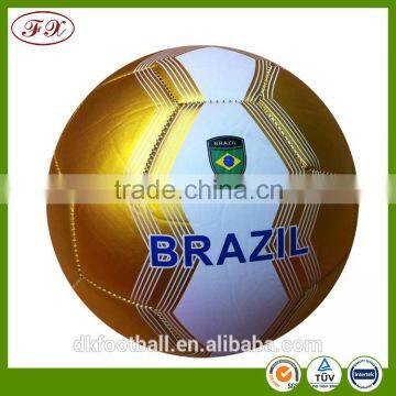 logo design 32 panels machine stitched cheap soccer balls inflatted metalic football