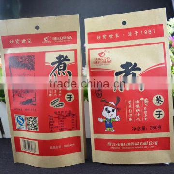 Snack Pack Stand Up Zip Pouches / custom printed food pouch packing bag