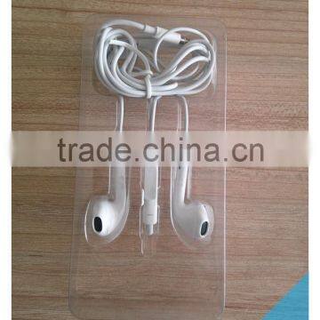 Dual tone hole design Wire Stereo Earphone with Mic, for cellular phone, tablet pc, video phone, MP3/MP4