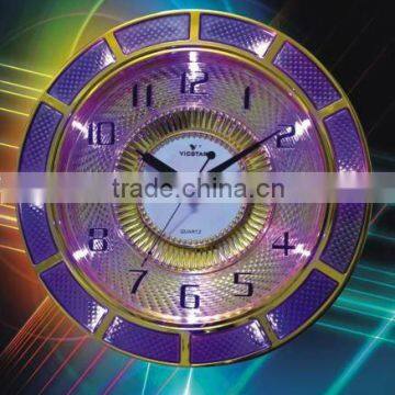 Noble LED light analog wall clock, hotel LED wall clock