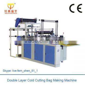 Double Channel Fully Automatic T Shirt Bag Making Machine photo-3
