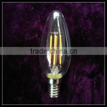 Glass cover Candle C35 E14 3W LED filament bulb warm white 2200K-3500K