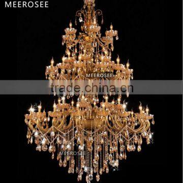 Magnificent Crystal Suspension Lighting,European Style Big Chandelier Light,Hotel Crystal Lamp Fixture MD3159