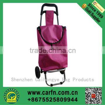 Hot sale trolley travel bag with slider,screen print trolley travel bag