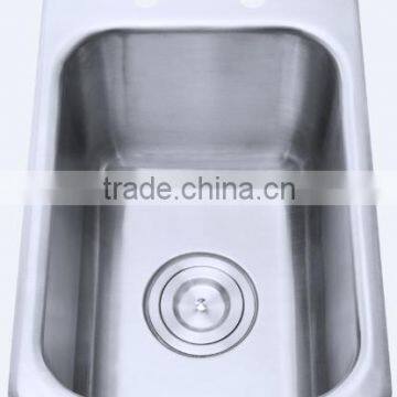 304 stainless steel small bar sink with single bowl