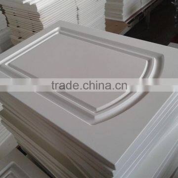 China Cheap White Gloss Pvc Mdf Kitchen Cabinet Doors photo-4