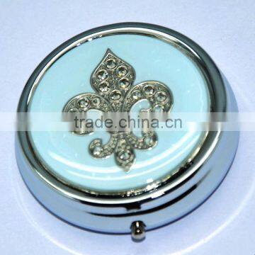 High Quality Materials wholesale metal Fleur De Lis pill box