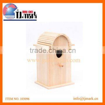 ARCHED ROOF WOODEN BIRD HOUSE 14.9X23X12.6CM