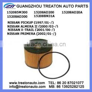 OIL FILTER 152085M300 15208AD200 15208AD20A 15208AD300 15208BN31A FOR NISSAN PICKUP 97- ALMERA II 00- X-TRAIL 01- PRIMERA 02-