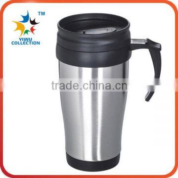 New Design Fashion 450ml metal auto leather travel mug