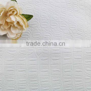 hot sale pu fake leather white color viscose fabric for hometextile and garment embossing leather                        
                                                                                Supplier's Choice