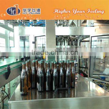 Glass bottle carbonated beverage filling line