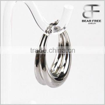 Factory Direct Price High Polished Stainless Steel Hoops Womens Mens Huggie Earrings