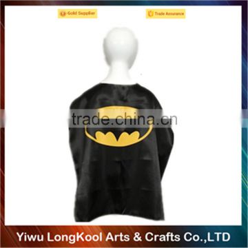 Wholesale fashion style kids cosplay cape dresses black superhero cape