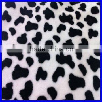 cow print coral fleece fabric for blanket