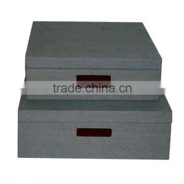 S/2 Multipurpose Fabric Overed Storage Box W/cut-out Handles photo-4