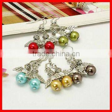 Fashion Big Glass Pearl Earrings(EJEW-JE00419)