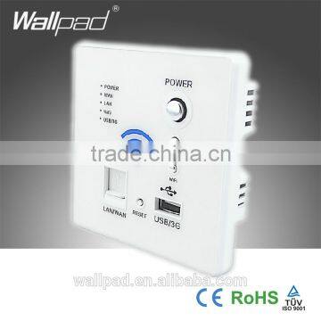 Hot Design Wallpad White Wall Embedded USB Socket Wireless AP Router Repeater Phone WPS Wall Charger USB 3G WiFi Smart Socket